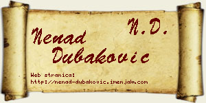 Nenad Dubaković vizit kartica